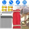 Tent Stakes Camping Hammer Tent Pegs Set Camping Accessories Kit with 9.84FT Reflective Ropes for Camping Hiking Canopy
