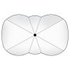 57x33In Foldable Car Sun Umbrella Universal Sun Blocker Shield Shade Silver Titanium Sun Protector with Carry Bag for Car Truck SUV