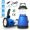 Camping Light Hand Crank Hiking Emergency Spotlight Lantern Lamps w/ Car Charger
