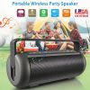 iRola Wireless Speaker Powerful Dual Subwoofer Stereo Bass Noise Cancelling w/Mic Aux-in for Camping Party