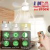 Socket Fan Light 12W Ceiling Fan with Lights Dimmable LED Ceiling Fan with 3 Fan Speed Stepless Brightness and Color Temperature Smart Timer Remote Co