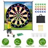 Golf Chipping Dart Game Mat Set With 20 Sticky Balls Ground Stakes Hanging Hooks Carrying Bag Indoor Outdoor Golf Hitting Training Game Mat For Kids B