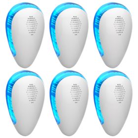 6 Pack Ultrasonic Pest Repeller Indoor Plug In Bug Repellent Mosquito Spider Ant Roaches Mice Control for Bedroom Garage Warehouse Office