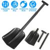 Aluminum Snow Shovel Portable Lightweight Camping Garden Beach Shovel with 3 Section Collapsible Adjustable Length Anti-Skid Handle