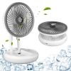 All in 1 Folding Desk Fan USB Desk Fan Small Stretchable Fan with 4 Wind Speeds Hanging Desktop Wall Mounted for Bedroom Dormitory Office Travel Campi