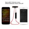 Wireless Headsets In-Ear Neckband Headphones Sweat-proof Sport Earbuds w/ Call Alert Number Broadcast For Gym Running Hiking