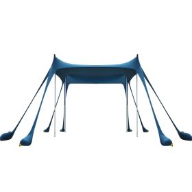 10x10FT Beach Canopy Tent Sun Shelter UPF50+ UV Protection Outdoor Beach Sun Shade with Sandbag Foldable Poles Carry Bag for Camping Trip Fishing Picn