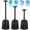 Aluminum Snow Shovel Portable Lightweight Camping Garden Beach Shovel with 3 Section Collapsible Adjustable Length Anti-Skid Handle