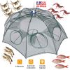 Foldable Fishing Bait Net Trap Crab Net Shrimp Minnow Crawdad Fish Cast Dip Cage Mesh Automatic Contraction
