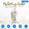 6.5×8.5FT T-Shape Photo Video Backdrop Stand Heavy Duty Background Stand Adjustable Photography Backdrop Stand with 6 Spring Clamps Sandbag Carry Bag