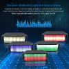 KOCASO LED Wireless Speaker Dynamic Multicolor Hands-free FM Radio USB MMC Reading Aux In for Party Camping Travel