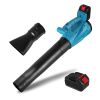 Cordless Leaf Blower 93MPH 431CFM Battery Powered Leaf Blower    with 6 Variable Speeds 2 Rechargeable Batteries for Yard Patio Driveway