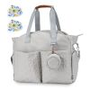 Breast Pump Bag Diaper Tote Bag with Detachable Shoulder Strap Side Pocket Free Baby Bibs Compatible with Spectra S1 S2 Medela