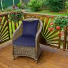 Outdoor Seat Cushion Set Waterproof Patio Furniture Cushion and Back Pillow Fade Resistant Deep Seat Set Chair Pad with Removable Cover for Chair Sofa