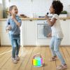 Mini Karaoke Machine With 2 Wireless Microphones Portable Karaoke Set for Kids Adults with RGB Lights Magic Sounds Echo Effect Gift for Boys Girls