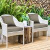 Outdoor Seat Cushion Set Waterproof Patio Furniture Cushion and Back Pillow Fade Resistant Deep Seat Set Chair Pad with Removable Cover for Chair Sofa
