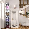 8 Tier Vertical Shoe Rack Narrow Free Standing Storage Organizer for Entryway Space-Saving Stackable Shoe Holder Corner Shoe Tower For Entryway Bedroo