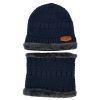 Winter Beanie Hat Scarf Set Unisex Warm Knitting Skull Cap Neck Warmer For Walking Running Hiking Camping Outdoors Gift