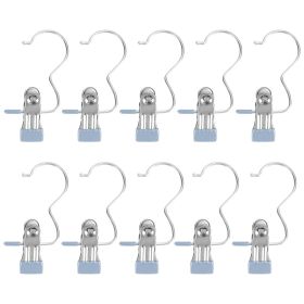 30 Pack Hanging Clips for Closet Multifunctional Clothes Pins Heavy Duty Space-saving Laundry Hooks for Boots Jeans Hats Towels Socks Pants Handbags T (Option: Grey)