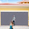 16*7FT Magnetic Thermal Insulated Garage Door Curtain for Winter Two-Car Garage Screen with Magnetic Closure 8 Roll Up Buckle Straps for Two Cars Weat