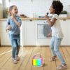 Mini Karaoke Machine With 2 Wireless Microphones Portable Karaoke Set for Kids Adults with RGB Lights Magic Sounds Echo Effect Gift for Boys Girls