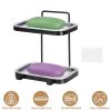 Soap Dish Soap Bar Holder Square Soap Rack Wall Mounted S Bar Shower Bathroom Self with 2 Hooks Clear Trays