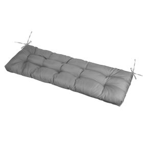 Bench Seat Cushion For Indoor Outdoor Furniture Non Slip Long Chair Cushion with Ties Strap Waterproof Swing Cushion 51.18x19.68IN For Garden Patio Ba (Option: Waterproof_8_LGrey)
