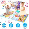 Baby Musical Mat With 55 Music Sounds Toddler Toys Floor Piano Keyboard Mat Drum Mat Carpet Educational Musical Learning Toy Infant Music Toy for 1 2