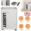 82L/21.6Gal Large Rolling Laundry Hamper Collapsible Tall Laundry Basket with Wheels Waterproof Dirty Clothes Cart with Handle Foldable Clothes Organi