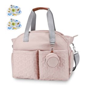Breast Pump Bag Diaper Tote Bag with Detachable Shoulder Strap Side Pocket Free Baby Bibs Compatible with Spectra S1 S2 Medela (Option: Pink)