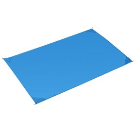 Portable Beach Blanket 4.6’ x 6.6’ Waterproof Foldable Camping Rug Pocket Sandproof Picnic Mat for Camping Picnic Hiking Grass Travel (Option: Blue)