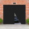 8*7FT Magnetic Thermal Insulated Garage Door Curtain for Winter Singe-Car Garage Screen with Magnetic Closure 6 Roll Up Buckle Straps for One Cars Wea