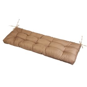 Bench Seat Cushion For Indoor Outdoor Furniture Non Slip Long Chair Cushion with Ties Strap Waterproof Swing Cushion 51.18x19.68IN For Garden Patio Ba (Option: Waterproof_10_Khaki)