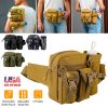 Tactical Waist Bag Utility Pouch Military Hiking Belt Bag w/ Water Bottle Pouch For Fishing Mountaineering Camping Hunting Running Outdoor