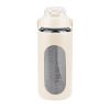34Oz Glass Water Bottle Sports Water Bottle Motivational Water Bottle Water Intake Tracker Bottle with Straw Time Marker Silicone Sleeve Handle for Gy