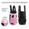 Dog Carrier Backpack Legs Out Front Pet Backpack Carrier Travel Bag Adjustable Shoulder Straps for Hiking Camping Shopping Biking