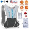 Sport Hydration Vest Running Backpack with 15oz 50oz Water Bladder Adjustable Strap Storage Bag for Trail Running Marathon Race Hiking