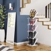 5 Tier Vertical Shoe Rack Narrow Free Standing Storage Organizer for Entryway Space-Saving Stackable Shoe Holder Corner Shoe Tower For Entryway Bedroo