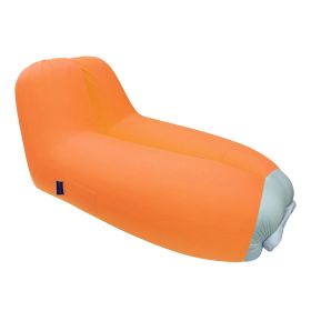 Inflatable Lounger Air Sofa Chair Couch w/ Portable Organizing Bag Waterproof Anti-Leaking for Backyard Lakeside Beach Traveling Camping Picnics (Option: Orange)