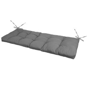Bench Seat Cushion For Indoor Outdoor Furniture Non Slip Long Chair Cushion with Ties Strap Swing Cushion 51.18x19.68IN For Garden Patio Balcony Entry (Option: Normal_8_LGrey)