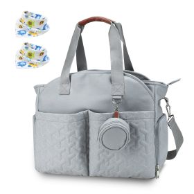 Breast Pump Bag Diaper Tote Bag with Detachable Shoulder Strap Side Pocket Free Baby Bibs Compatible with Spectra S1 S2 Medela (Option: LightBlue)