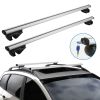 Car Roof Rack Cross Bars Aluminum Cargo Carrier Rooftop Crossbars Luggage Roof Rack Bar with 176lbs Max Load Fits Most Vehicles with Existing Raised S