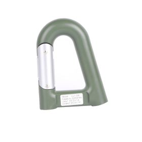 2200mAh Power Bank w/Emergency Flashlight Compass Carabiner-Shaped Hiking Camping Use (Option: Green)