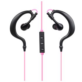 Wireless Headsets V4.1 Sport In-Ear Stereo Headphones Sweat-proof Neckband Earbuds w/Mic Deep Bass HiFi Earphones for Running Hiking Travel (Option: Pink)