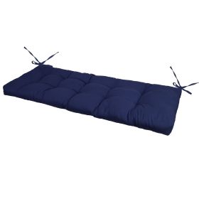 Bench Seat Cushion For Indoor Outdoor Furniture Non Slip Long Chair Cushion with Ties Strap  Swing Cushion 51.18x19.68IN For Garden Patio Balcony Entr (Option: Normal_8_Navy)