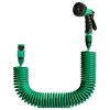 EVA Recoil Garden Hose Flexible Self-coiling Water Hose with 3/4” and 1/2” Adapter with 7 Spraying Modes for Boat Greenhouse Yard Patio